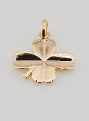 Gold-Plated Lucky Clover Pendant - 17mm