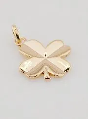 Gold-Plated Lucky Clover Pendant - 17mm