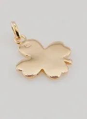 Gold-Plated Lucky Clover Pendant - 17mm