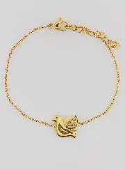 Holy Spirit Dove Bracelet - Golden Stainless Steel