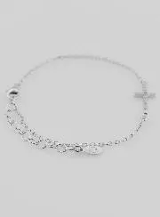 Religious Bracelet with Cross - 925 Silver