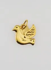 Holy Spirit Dove Pendant - Golden Stainless Steel