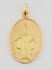 Miraculous Medal in 18k Gold - 25mm