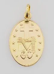 Miraculous Medal in 18k Gold - 25mm