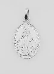 Miraculous Medal 18k White Gold - 20mm