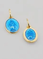 Miraculous Medal in Gold-Plated Silver with Enamel - 13mm