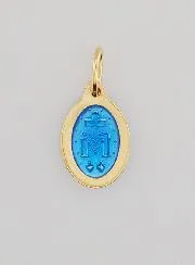 Miraculous Medal in Gold-Plated Silver with Enamel - 13mm