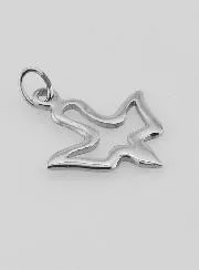Holy Spirit Medal in Stainless Steel - 17mm