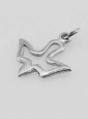 Holy Spirit Medal in Stainless Steel - 17mm