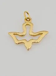 Holy Spirit Medal in Golden Stainless Steel