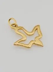 Holy Spirit Medal in Golden Stainless Steel