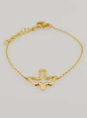 Bracelet Openwork Holy Spirit in Golden Stainless Steel