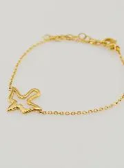 Bracelet Openwork Holy Spirit in Golden Stainless Steel