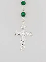 Miraculous Virgin Rosary 925 Silver and Malachite