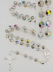 Miraculous Virgin Rosary 925 Silver and Crystal