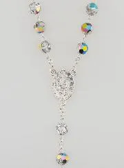 Miraculous Virgin Rosary 925 Silver and Crystal