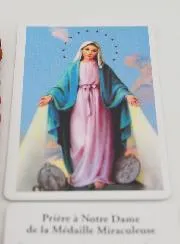 Rosary and Miraculous Virgin Card