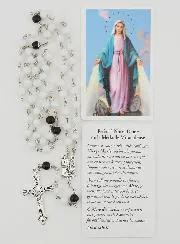 Pearl Rosary with Miraculous Virgin Card
