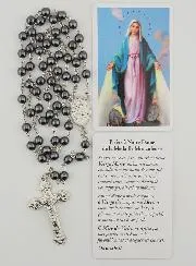 Rosary with Pearls and Miraculous Virgin Card