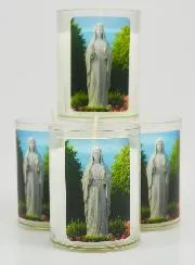Set of 4 Votive Candles to Our Lady of the Poor