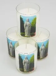 Set of 4 Votive Candles to Our Lady of the Poor