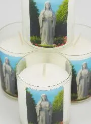 Set of 4 Votive Candles to Our Lady of the Poor