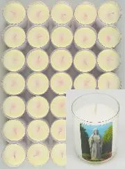 Set of 24 Votive Candles to Our Lady of the Poor