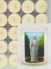 Set of 48 Votive Candles to Our Lady of the Poor