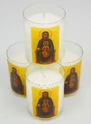 Set of 4 Votive Candles Our Lady of Montserrat