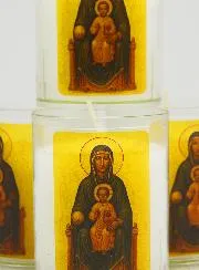 Set of 4 Votive Candles Our Lady of Montserrat