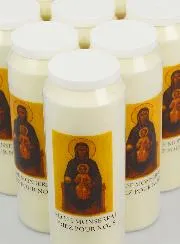 Set 20 Sanctuary Candles Our Lady of Montserrat
