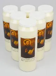Set 6 Sanctuary Candles to Saint Ignatius of Loyola