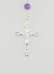 Miraculous Virgin Rosary - Amethyst and 925 Silver