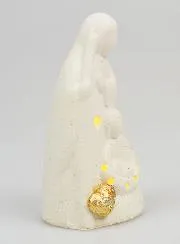 Porcelain Statue of the Holy Family with Light - 11cm