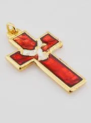 Confirmation Pendant Holy Spirit and Pax - Red