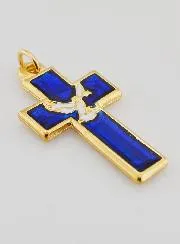 Confirmation Pendant with Holy Spirit and Pax - Blue