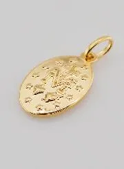 Gold Plated Miraculous Medal - 18mm