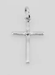 Cross Pendant 925 Silver and Zirconium Oxide