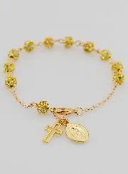 Bracelet with Cross and Miraculous Medal