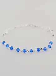 Decade Bracelet Miraculous Medal and Cross - Blue