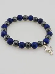 Gemstone Bracelet - Hematite and Lapis Lazuli
