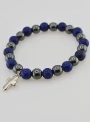 Gemstone Bracelet - Hematite and Lapis Lazuli