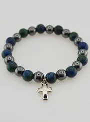 Gemstone Bracelet - Hematite and Azurite