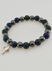 Gemstone Bracelet - Hematite and Azurite