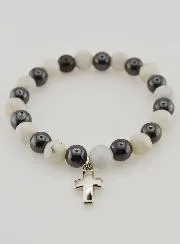 Gesmstone Bracelet - Hematite and Moonstone