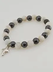 Gesmstone Bracelet - Hematite and Moonstone
