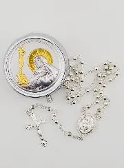 Rosary and Saint Rita Box