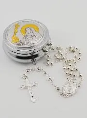 Saint Rita Rosary Case and Rosary