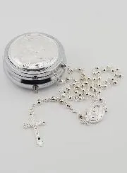 Mary and Child Rosary Case with Rosary