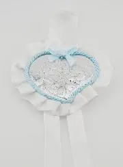 Christening Gift - Cradle Medal Heart and Guardian Angel